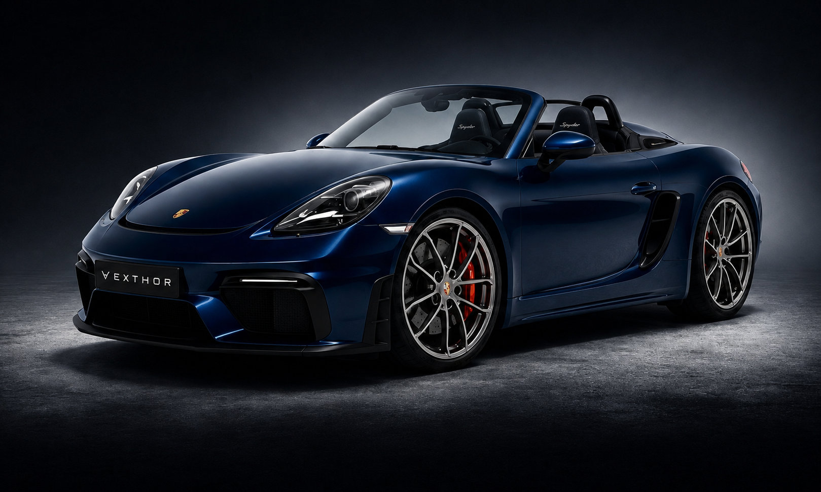 Porsche 718 Spyder - vista frontale 3/4